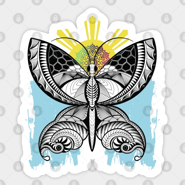 Tribal line Art Butterfly Sticker by Pirma Pinas